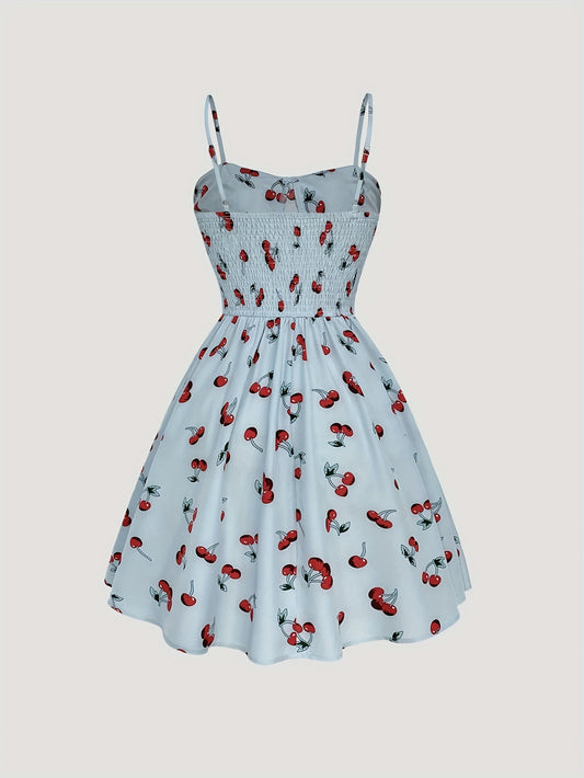 Women's Elegant Sweetheart Neckline Dress - Light Blue Floral-like pattern, Knee-Length A-Line Party & Date Night Outfit for Women, Machine Washable Formal Evening gown for Spring\u002FSummer Events, Cute Dress, Smooth Fabric Finish, Elegant Textile Craft