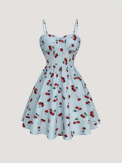 Women's Elegant Sweetheart Neckline Dress - Light Blue Floral-like pattern, Knee-Length A-Line Party & Date Night Outfit for Women, Machine Washable Formal Evening gown for Spring\u002FSummer Events, Cute Dress, Smooth Fabric Finish, Elegant Textile Craft