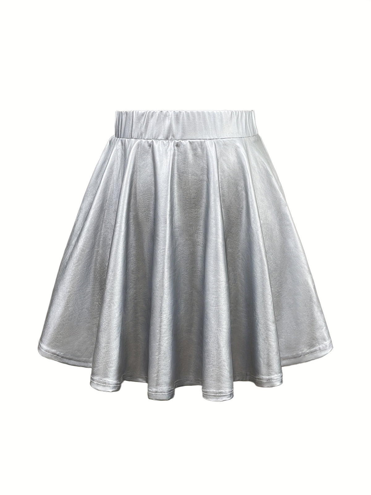 Women's High Elasticity A-Line Flared Hem Casual Vacation Skirt - Lightweight Machine-Washable Solid Color Short Summer Skirt for Spring\u002FSummer Outings & Beach Trips, Beach Skirt, Spring Outing Attire, Simple Design, Comfortable Fit