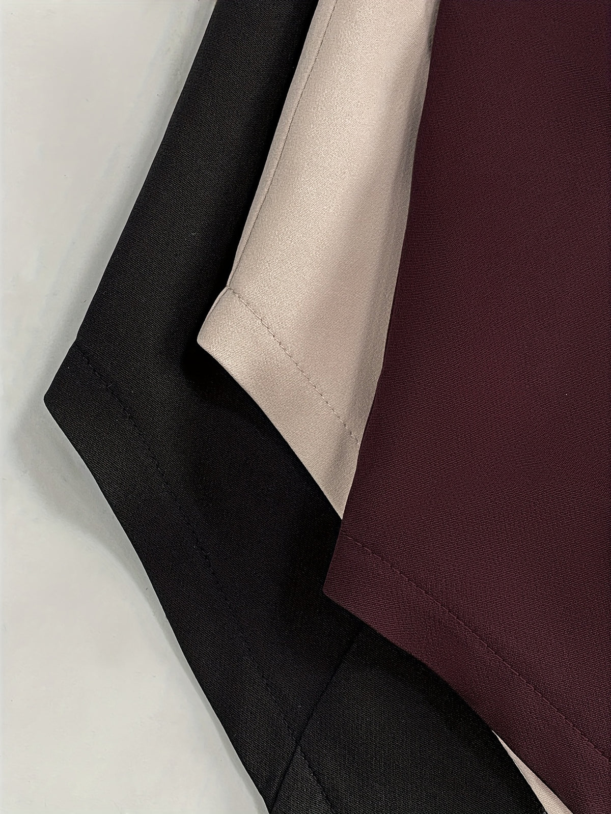 Summer Women'S Elegant Blazer Set with Blazer, Cardigan & Vest - Casual Three-Piece Outfit in Black, White, and Burgundy, Sleeveless, Button Detailing, Spring\u002FSummer Collection
