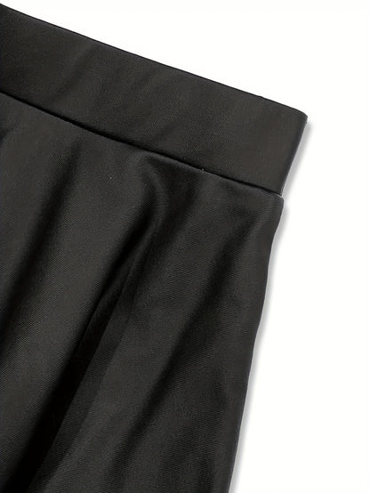 Elegant Solid Color Skirt for Women